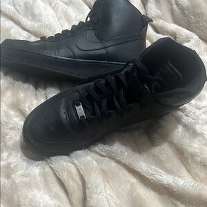 Nike Black High-Top Sneakers Smooth Leather